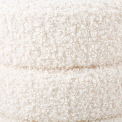 Ivory Boucle Ottoman